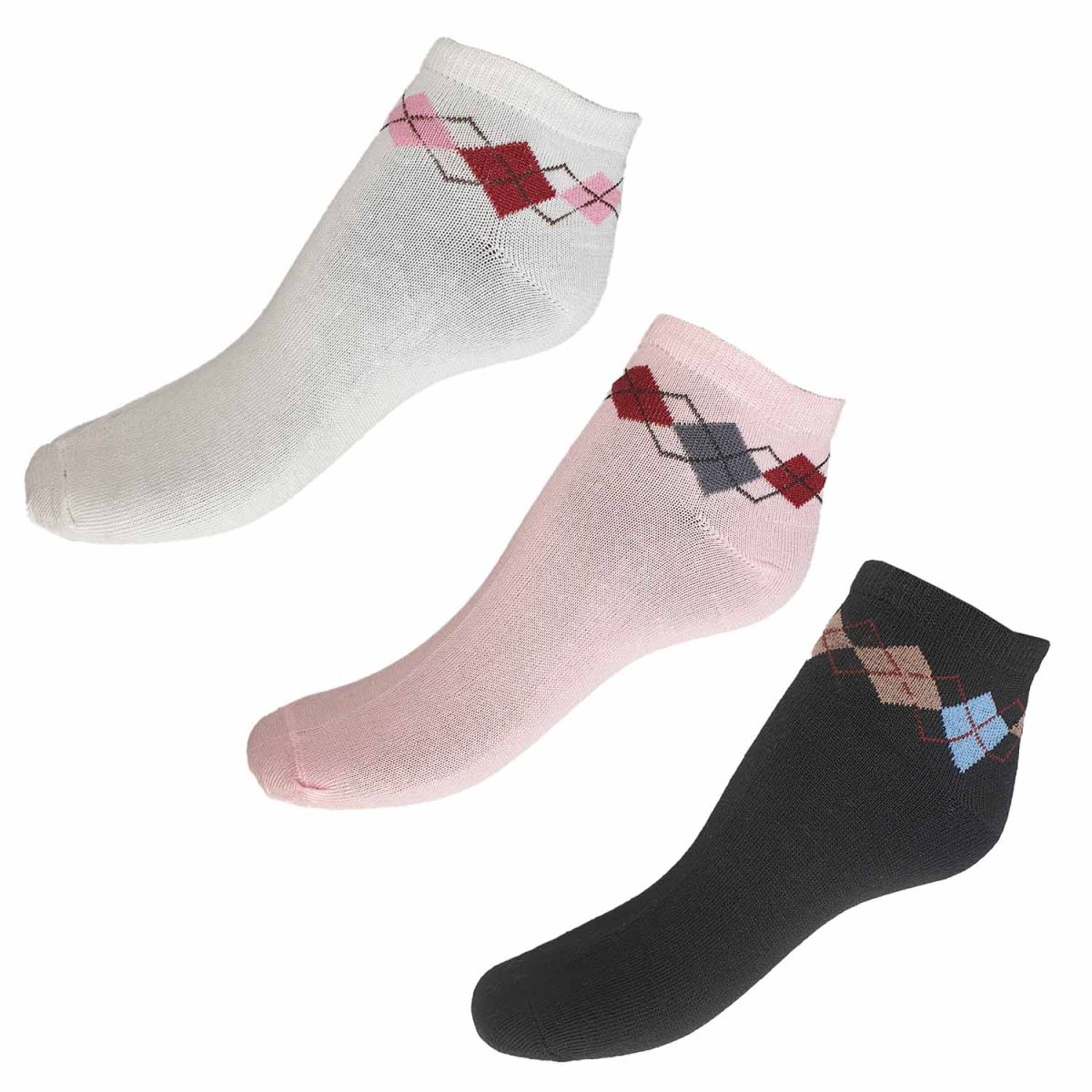 INKASTYL sneakersstrumpor Diamond, bomull, 3-pack - Bild 2