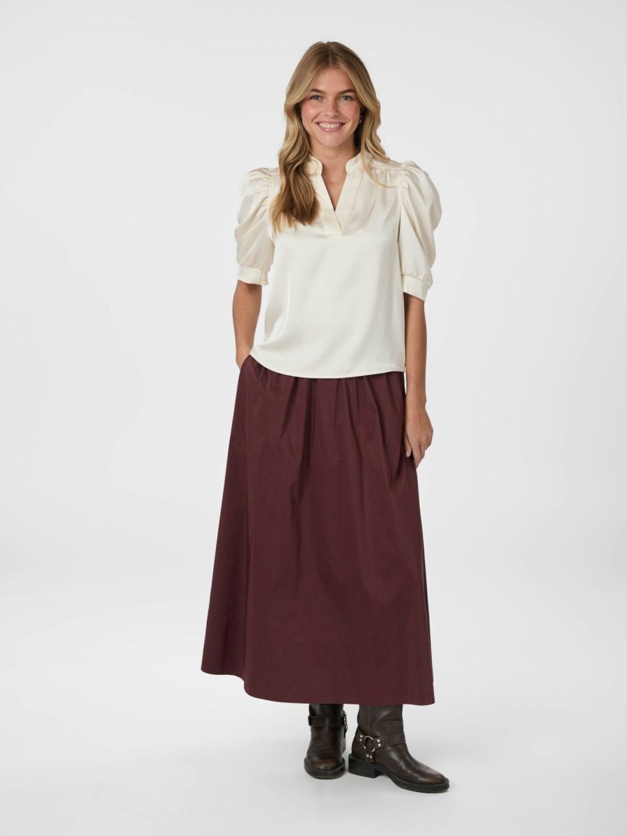 Neo Noir Roella Heavy Sateen Blouse – Pearl - Bild 5