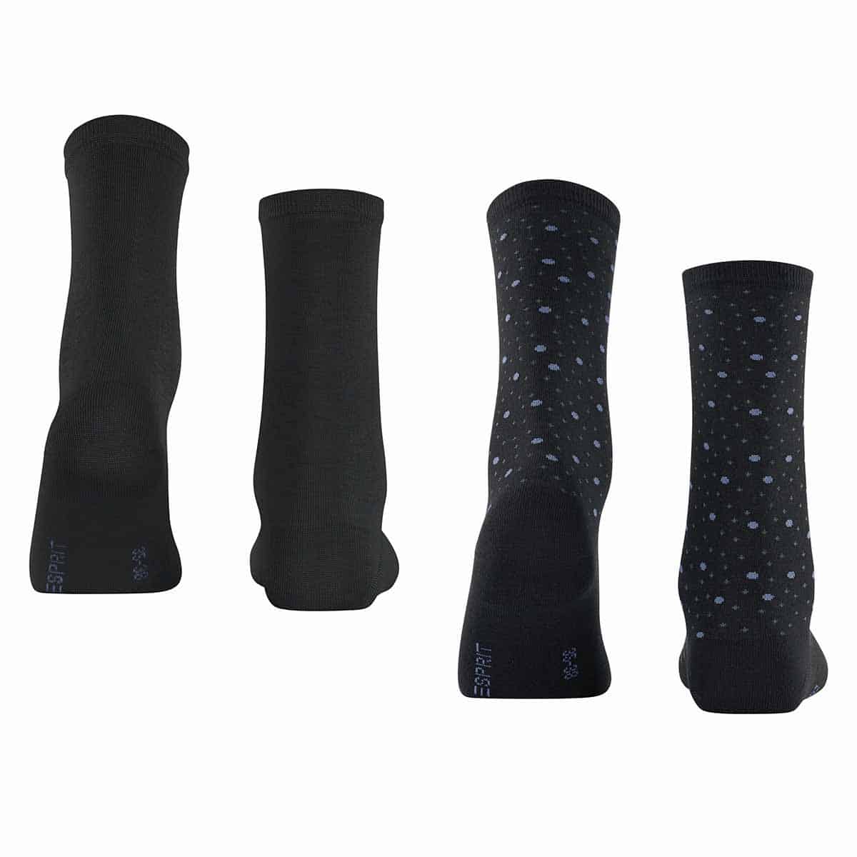 ESPRIT Playful Dot Black damstrumpor eko bomull, 2-pack - Bild 4