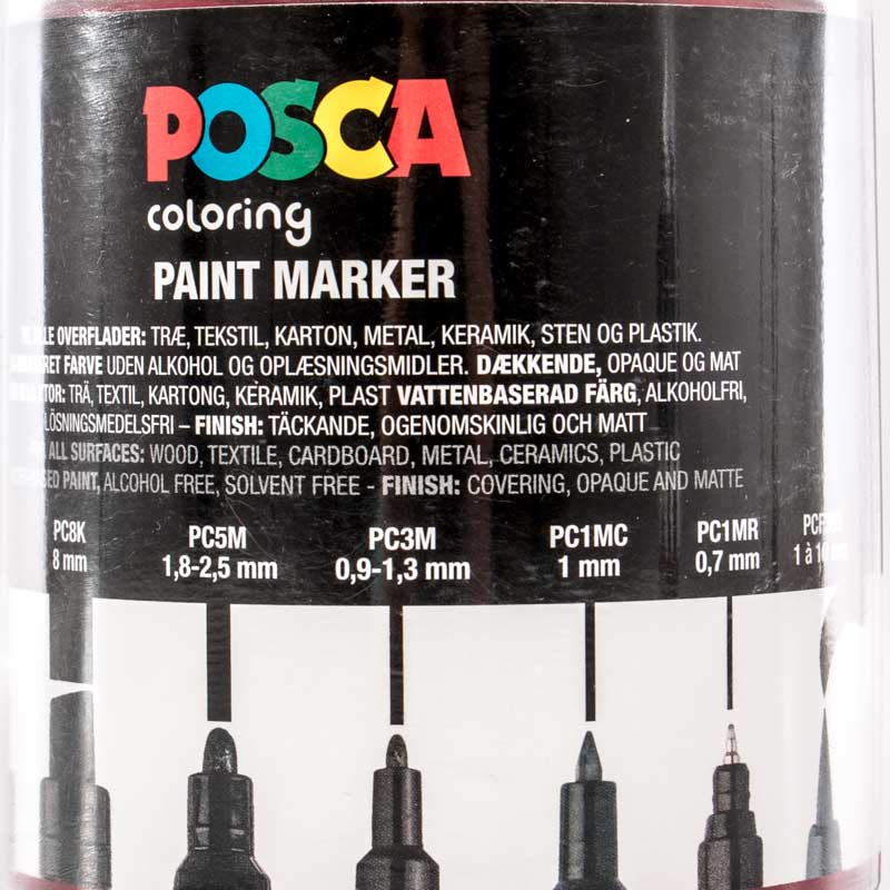 Uni Posca ”All Black Set”. Marker - Bild 3