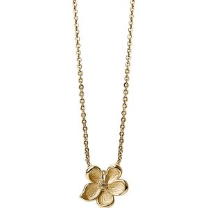 Muli Collection Midi Flower Necklace – Gold