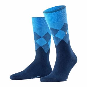 BURLINGTON Hampstead Marine herrstrumpor bomull