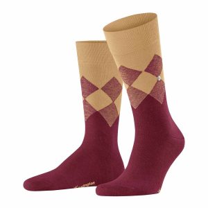 BURLINGTON Hampstead Wine herrstrumpor bomull