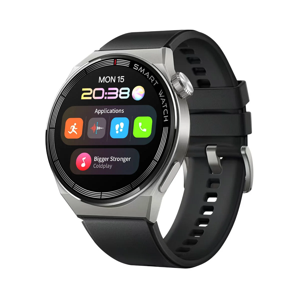 Smartklocka Herr - Bluetooth Samtal & Sport - Svart