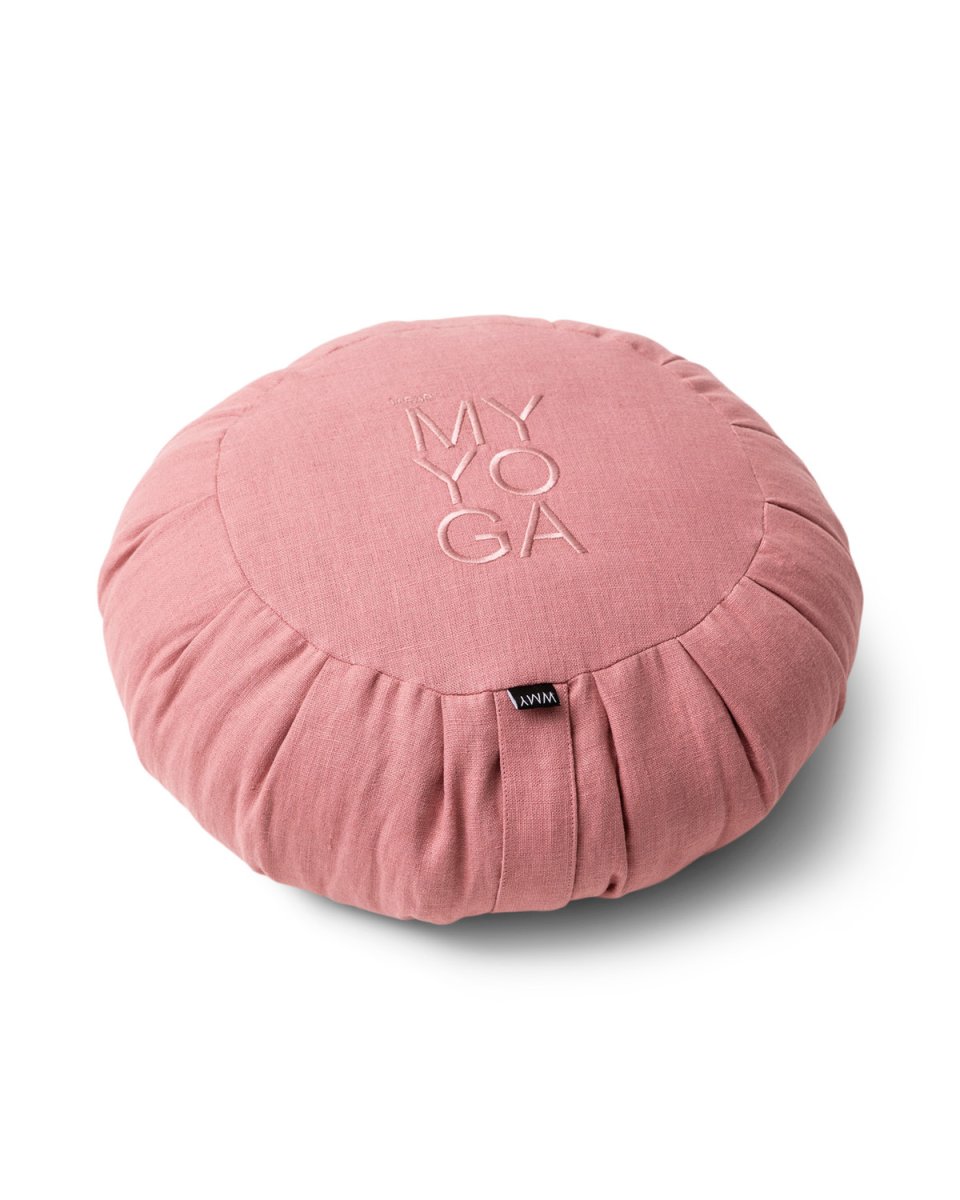 Zafu Meditationskudde Dusty Pink Linne - Bild 3