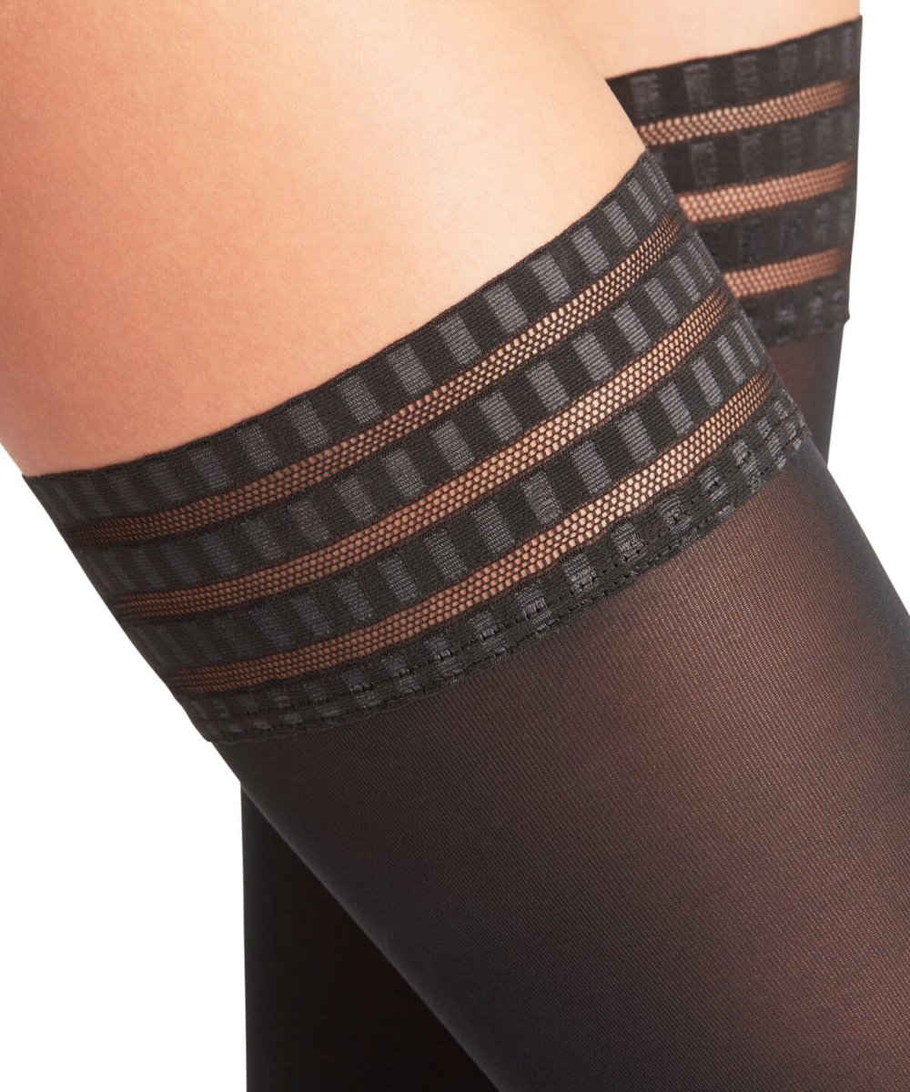 FALKE Pure Matt 50 stay-ups black, over knee strumpor - Bild 3