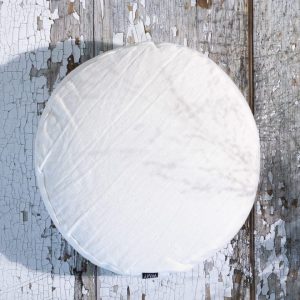 Linne Puff Meditationskudde Vit