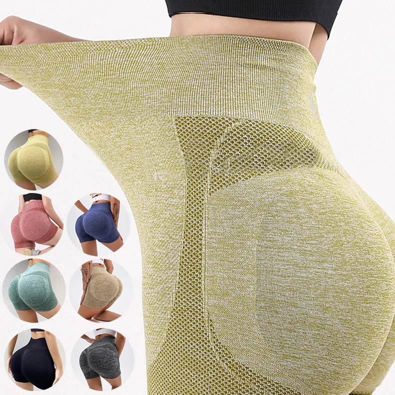 Fitness Yoga Shorts Pants Butt Lifting Seamless Leggings Women Gym - Bild 2