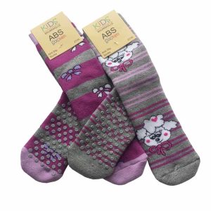 KIDS halksockor Lila Fåret för barn, dubbelpack