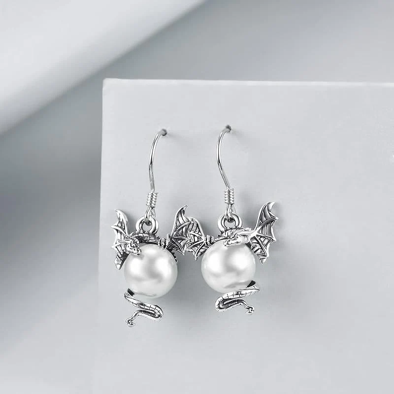 European And American Fashion Twelve Zodiac Flying Dragon Earrings - Bild 3