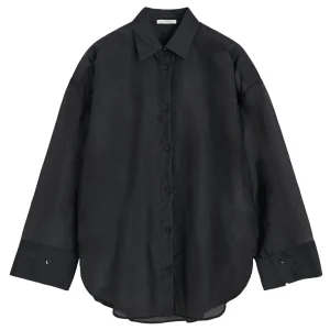 By Malene Birger Derris Silk Organza Shirt – Black