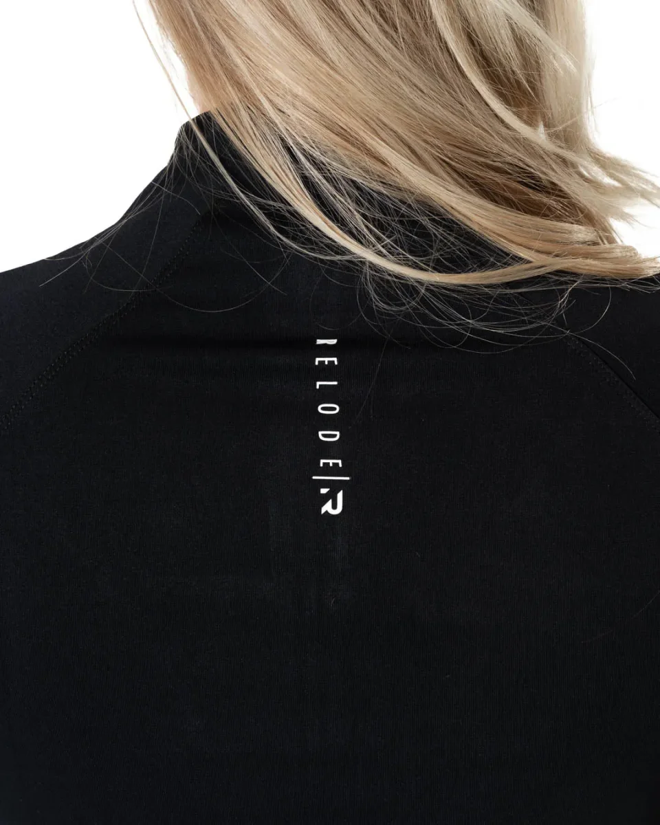 Aura Seamless Zip Longsleeve - Black - Bild 4