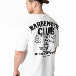 Barbender Oversized T-shirt - Vit