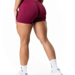 Aura Seamless Scrunch Shorts - Cherry
