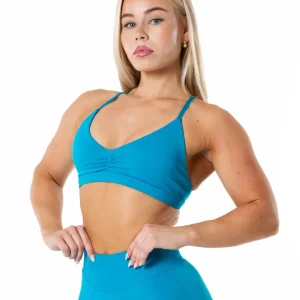 Aura Seamless Sports Bra - Aqua
