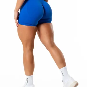 Aura Seamless Scrunch Shorts - Cobalt