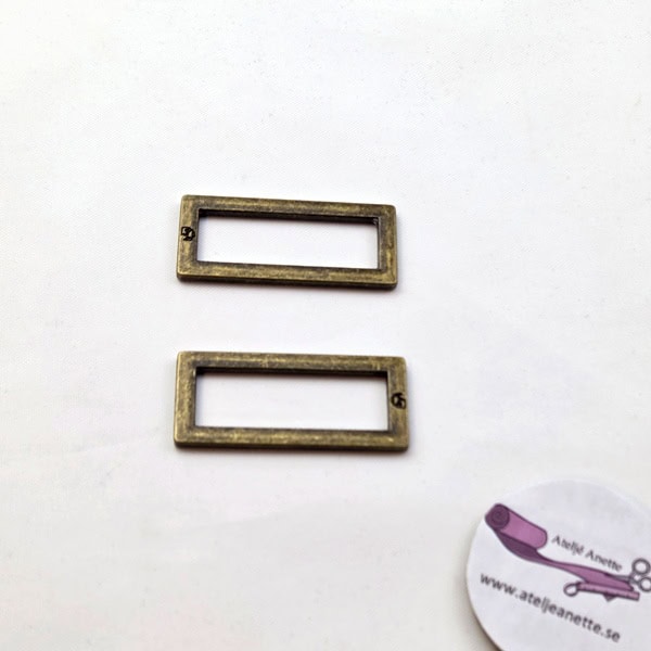 HAR15-RR-AB BY ANNIE Rectangel Ring Flat 38 mm Antik - Bild 2