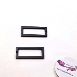HAR15-RR-BM BY ANNIE Rectangel Ring Flat 38 mm Black Metall