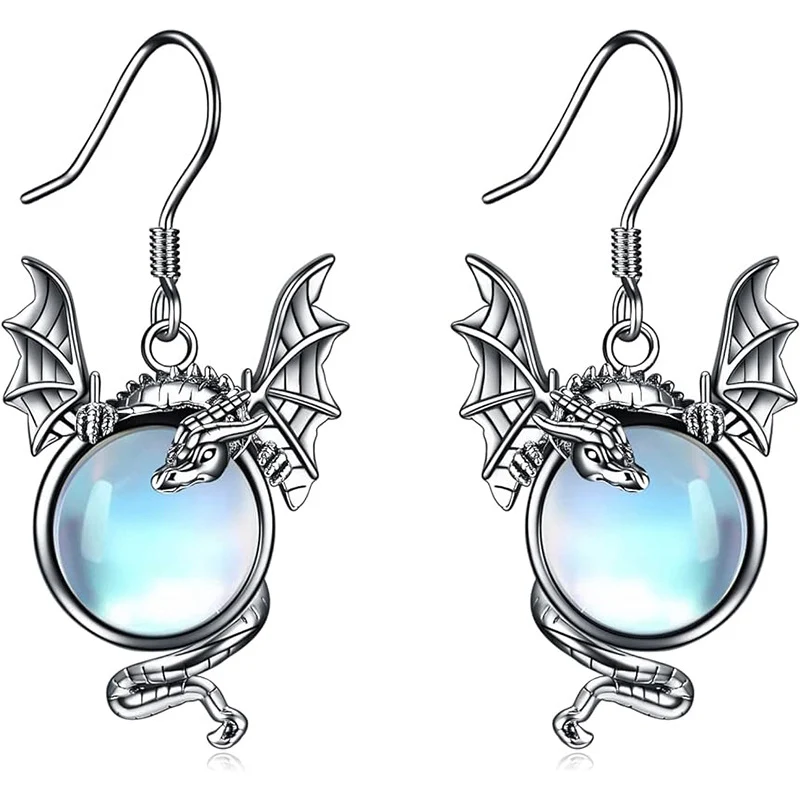 European And American Fashion Twelve Zodiac Flying Dragon Earrings - Bild 7