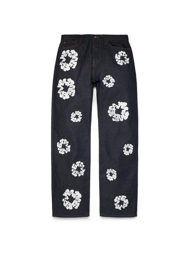 Baggy Cotton Wreath-Denim-byxor med selvedge - Bild 2