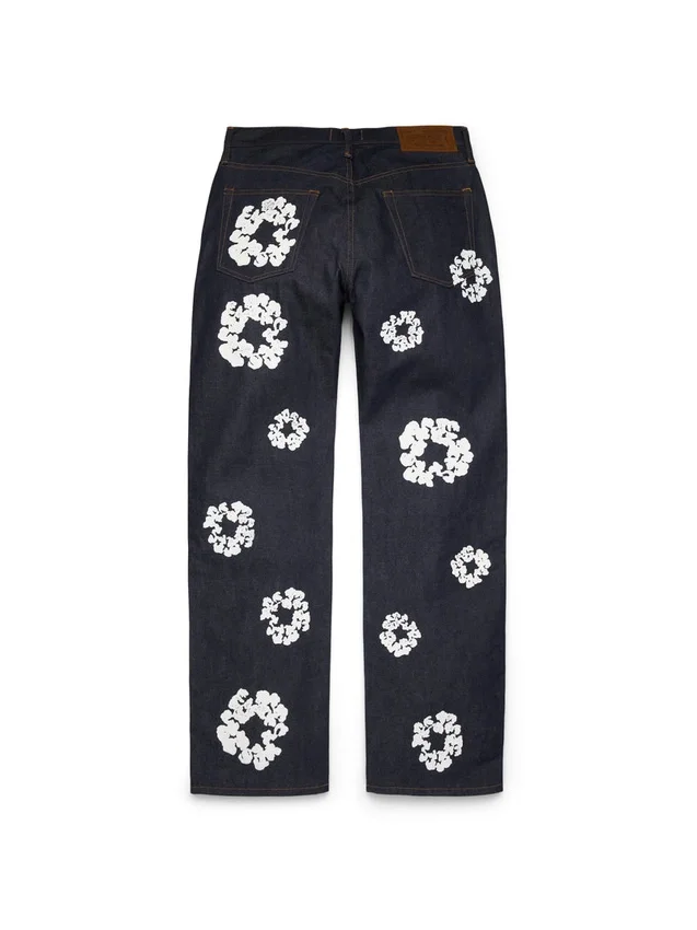 Baggy Cotton Wreath-Denim-byxor med selvedge - Bild 3