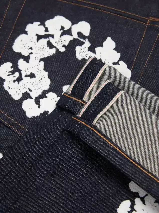 Baggy Cotton Wreath-Denim-byxor med selvedge - Bild 4