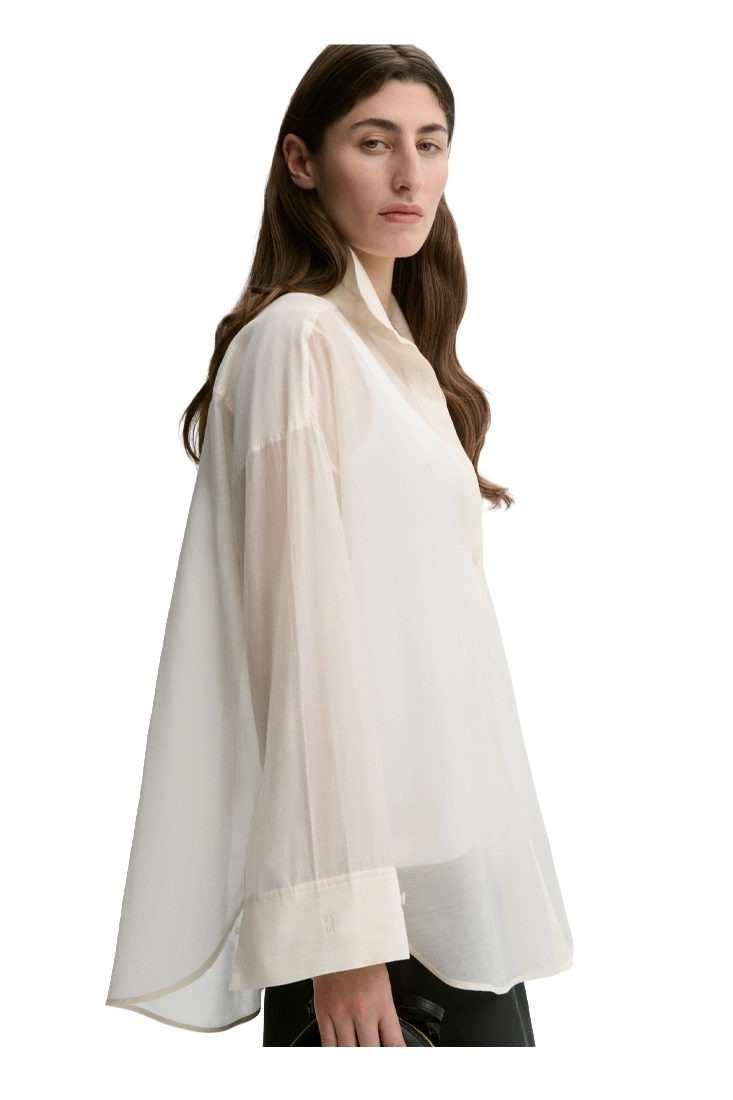 By Malene Birger Derris Silk Organza Shirt – Soft White - Bild 2