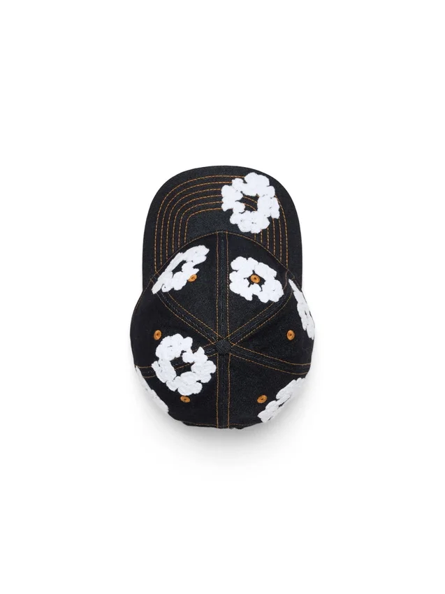 Cotton Wreath-keps i rådenim, tvättad indigo - Bild 3