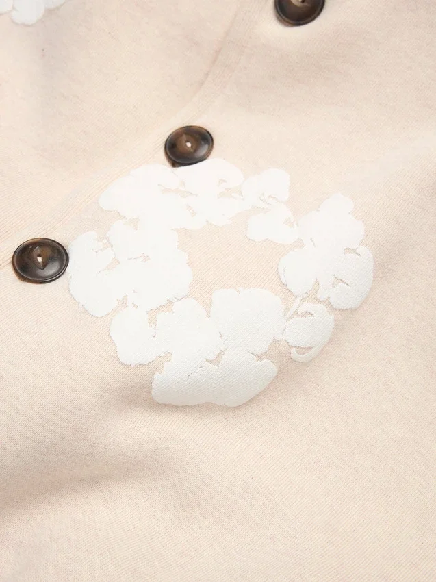 Cotton Wreath-kofta med huva, havregul - Bild 4
