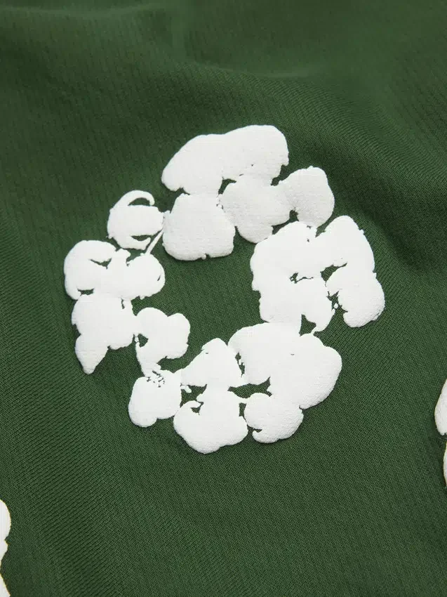 Cotton Wreath-sweatshorts med kransmönster, gröna - Bild 4