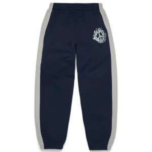 Denim U-sweatbyxor med paneler, marinblå