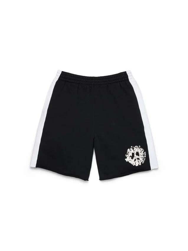 Denim U-sweatshorts med paneler, svarta - Bild 2