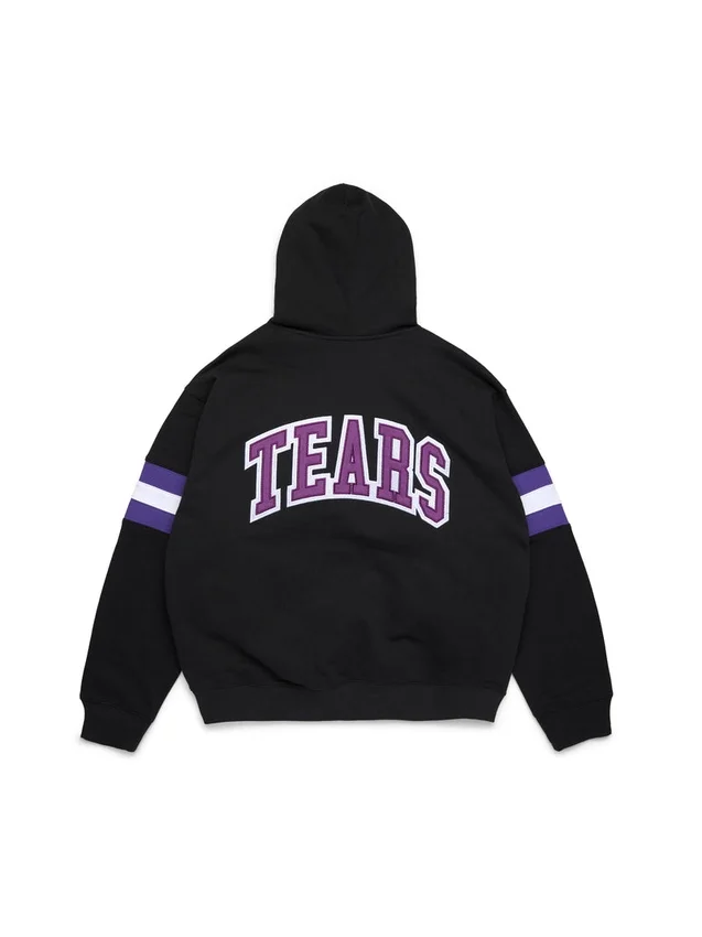 DT Stripe-hoodie med dragkedja, svart - Bild 3