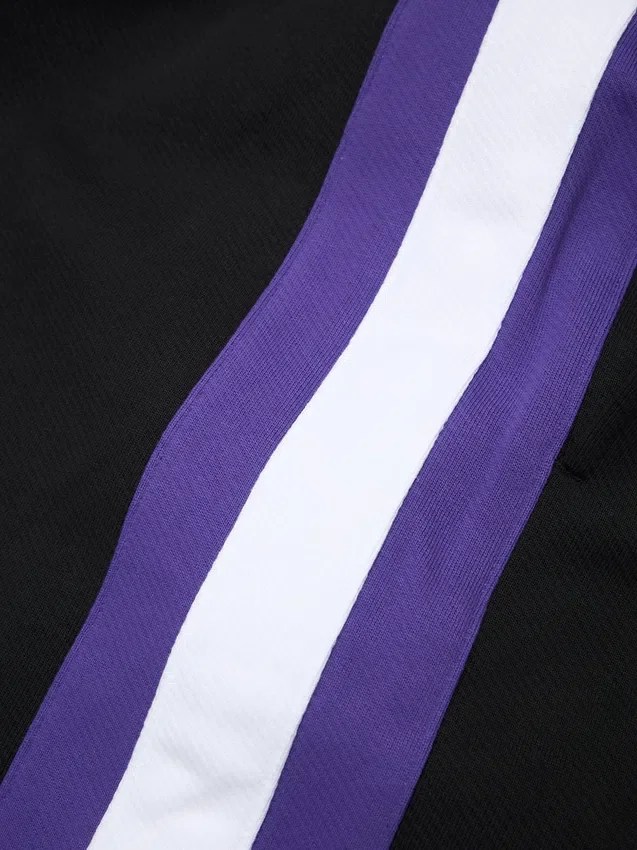 DT Stripe-träningsbyxor med öppen nederkant, svarta - Bild 4