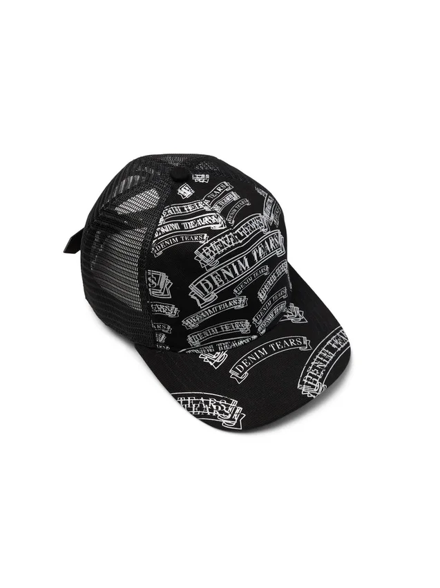 DT Trucker-keps med stämpelmönster, svart