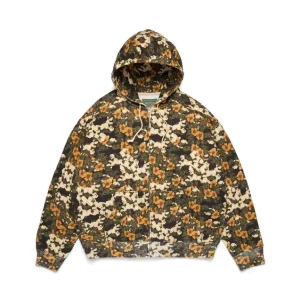 Libertas-hoodie med blommönster och dragkedja