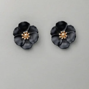 FLOWER SMALL PEARL BLACK