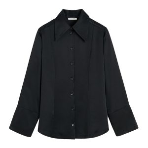 By Malene Birger Rosiannas Satin Shirt – Black