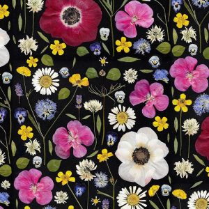 Eko digitaltryck The whisper of summer jersey, Black