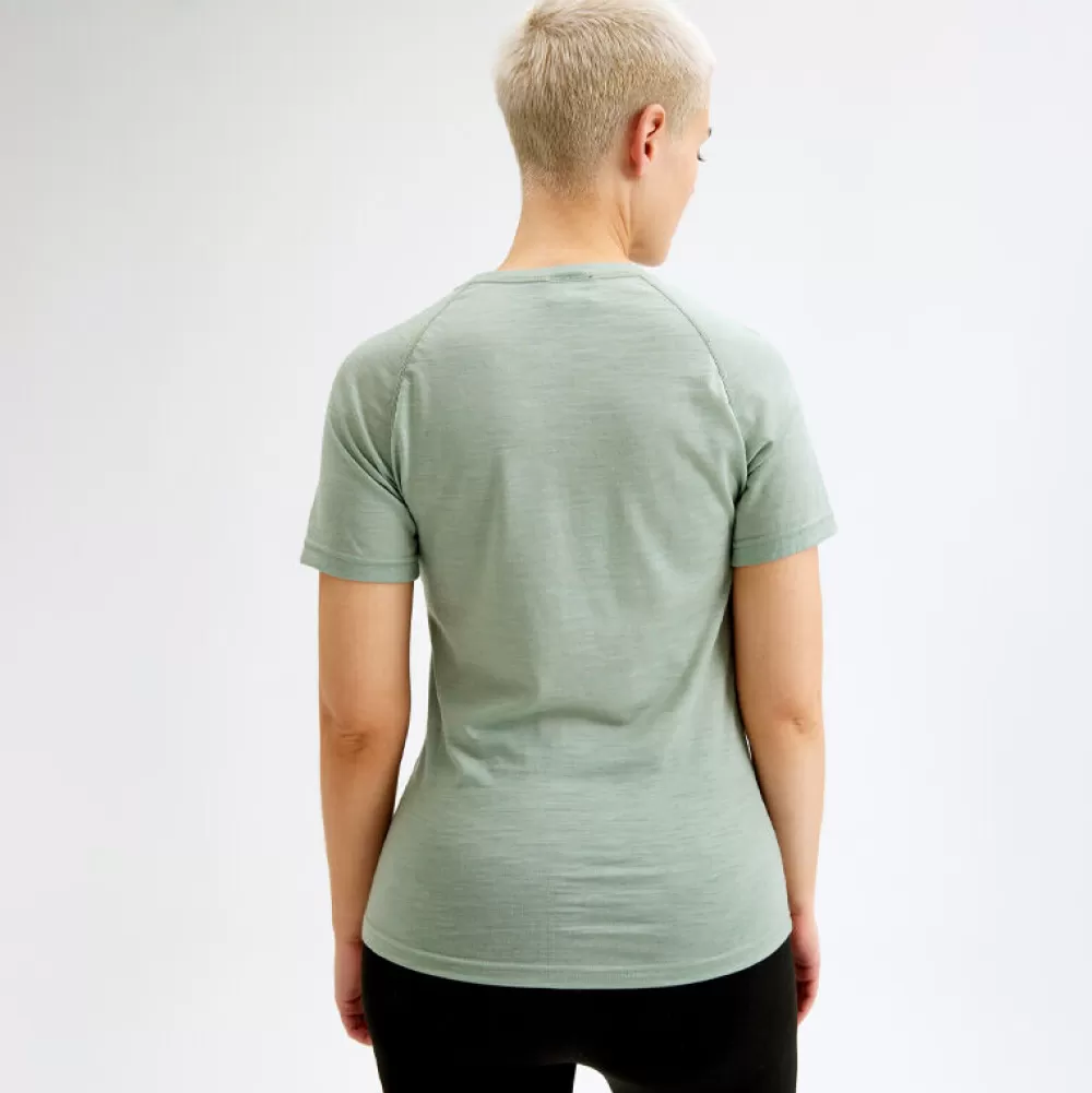 Online Pierre Robert T-Shirt I Merinoull Mint Grey - Bild 5