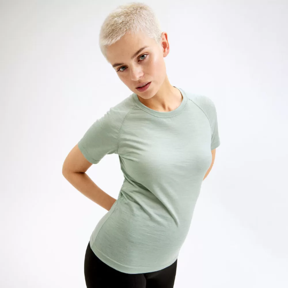 Online Pierre Robert T-Shirt I Merinoull Mint Grey - Bild 6